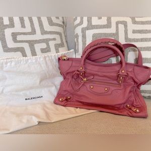 Balenciaga Classic City Bag - Gold & Pink